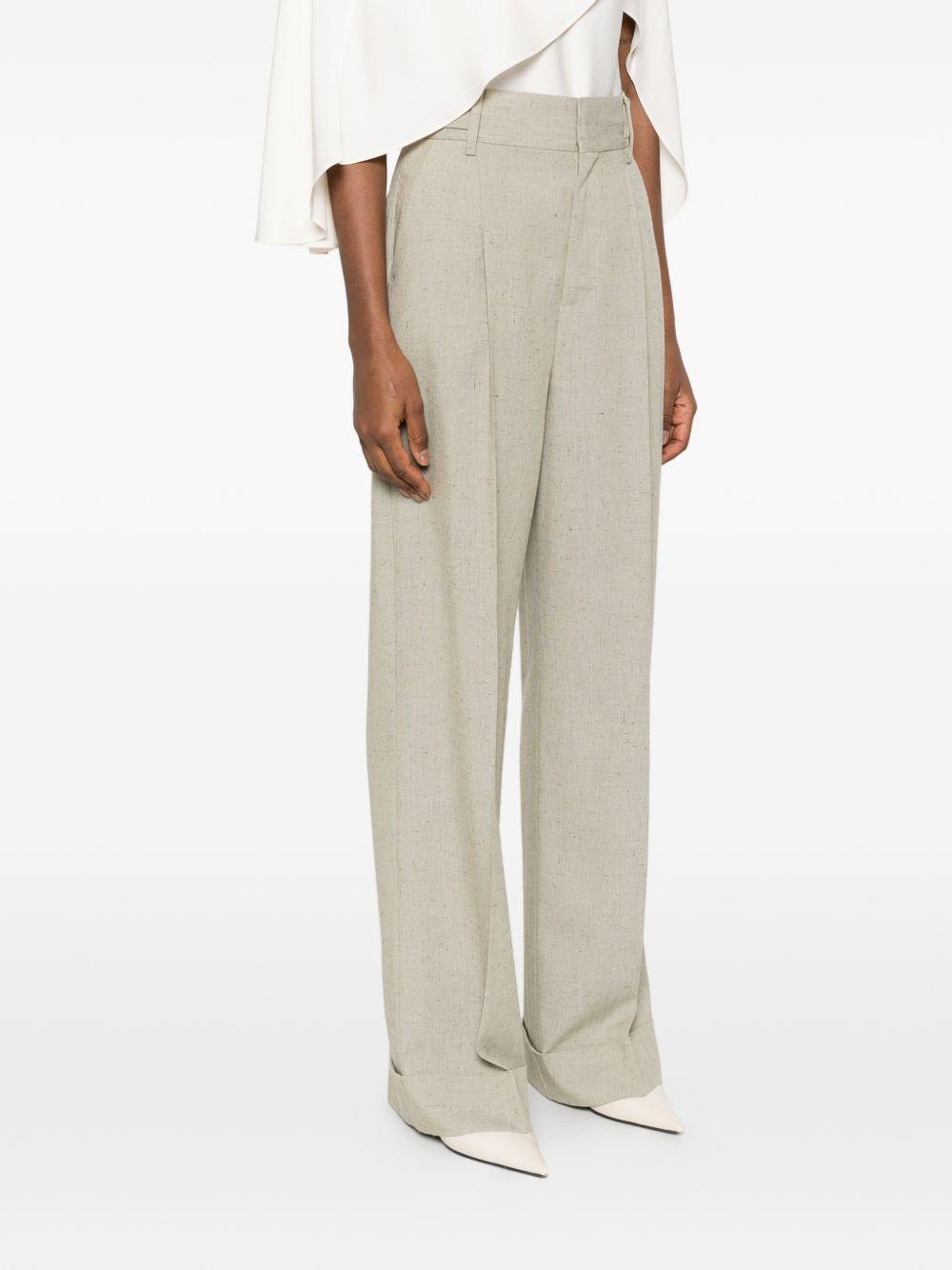 Pantaloni con pinces in beige Alberta Ferretti - donna 