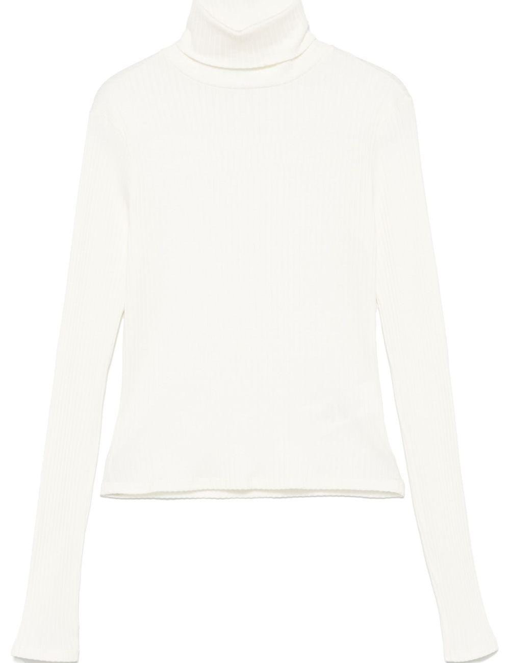 Top a collo alto in bianco Re/Done - donna 