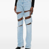 Jeans cut-out in azzurro Coperni - donna 