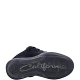 Sneakers in velluto a coste vamp in nero 