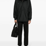 Parka rivestito con cappuccio e coulisse  in nero Rains - uomo 