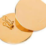 Orecchini rotondi con logo in oro Jil Sander - donna 