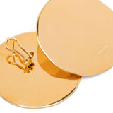 Orecchini rotondi con logo in oro Jil Sander - donna 