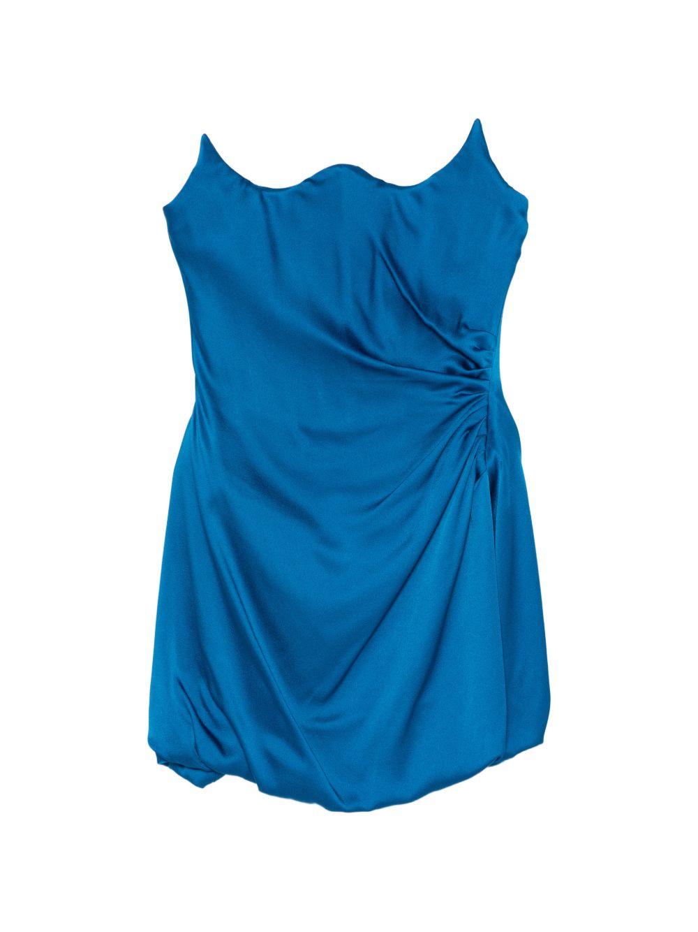 ABITO MINI DRAPPEGGIATO IN AZZURRO MARINO GIUSEPPE DI MORABITO - donna 
