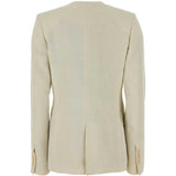 Blazer Kiran con revers a scialle in bianco Uma wang  - donna 