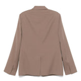Giacca monopetto in lana in marrone Lanvin- uomo 