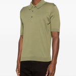 Polo a maniche corte in verde John smedley - uomo 