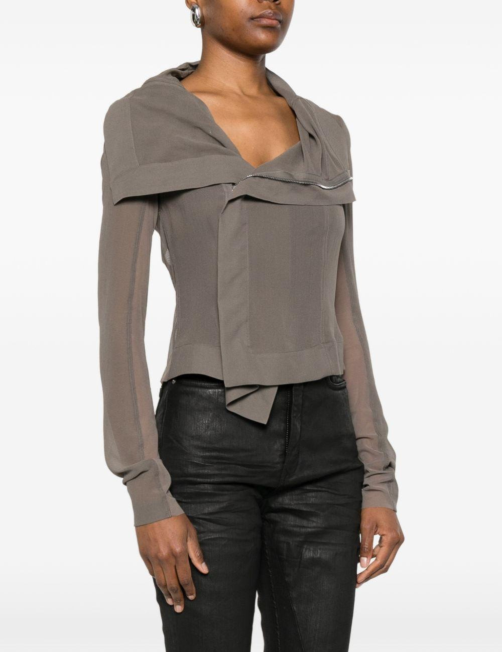 Giacca biker classica in talpa Rick Owens - donna 