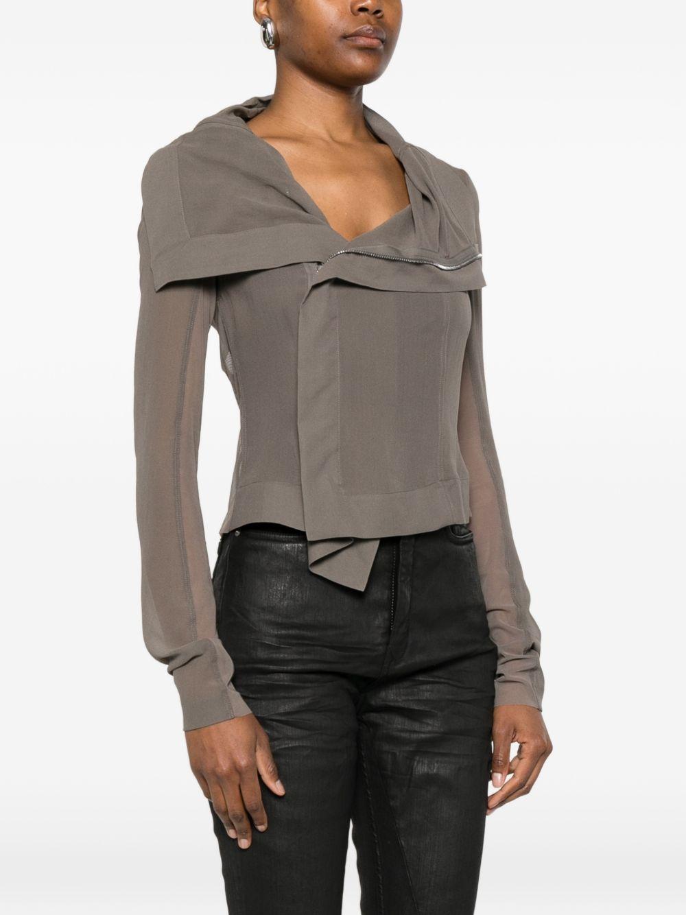 Giacca biker classica in talpa Rick Owens - donna 
