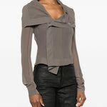 Giacca biker classica in talpa Rick Owens - donna 