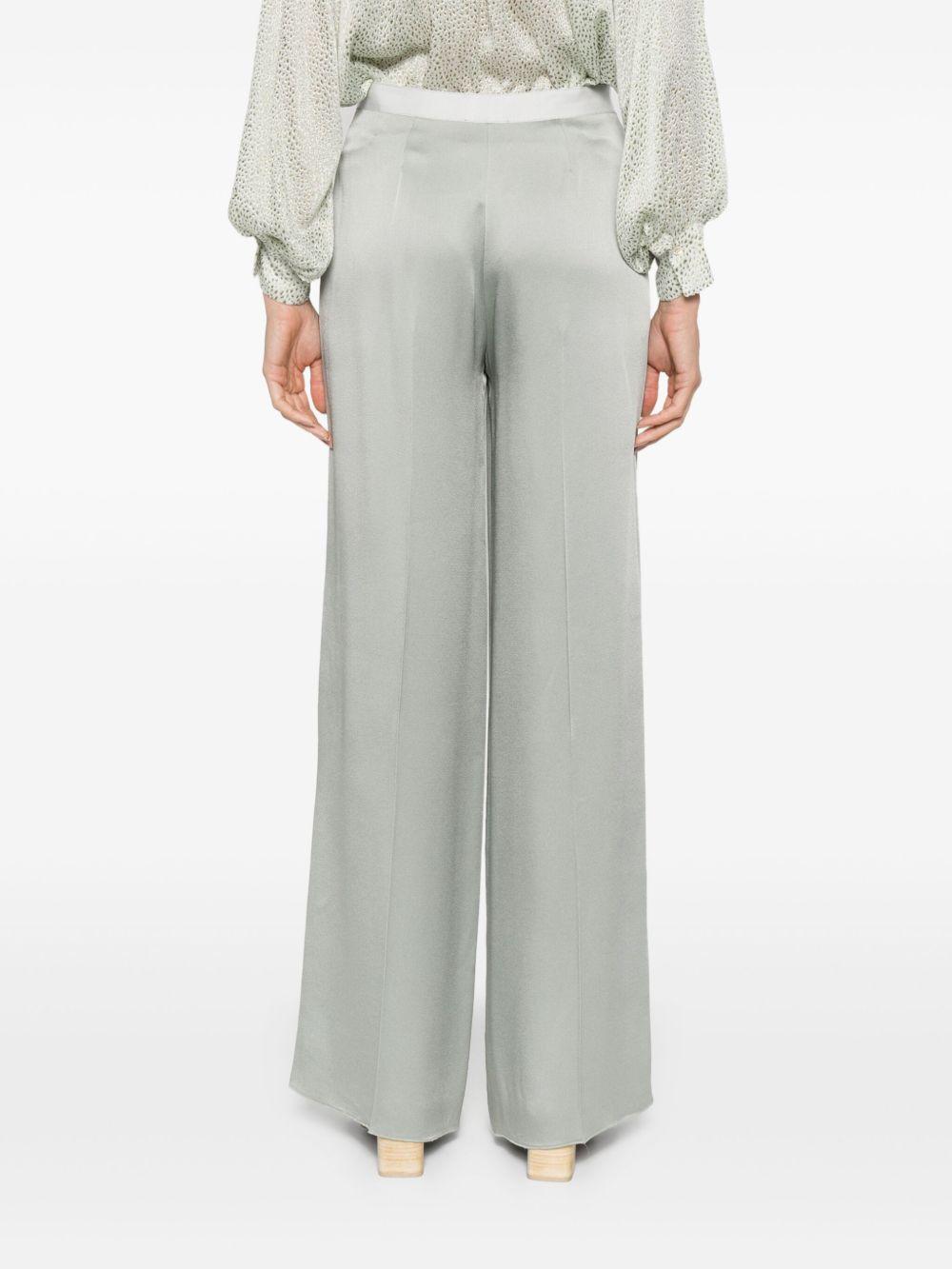 Pantaloni dritti con finitura satinata in grigio chiaro Forte Forte - donna 