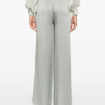 Pantaloni dritti con finitura satinata in grigio chiaro Forte Forte - donna 