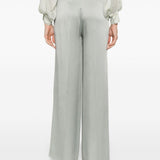 Pantaloni dritti con finitura satinata in grigio chiaro Forte Forte - donna 