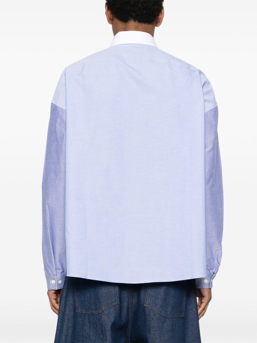 Camicia bicolore a maniche lunghe blu Marni - uomo 
