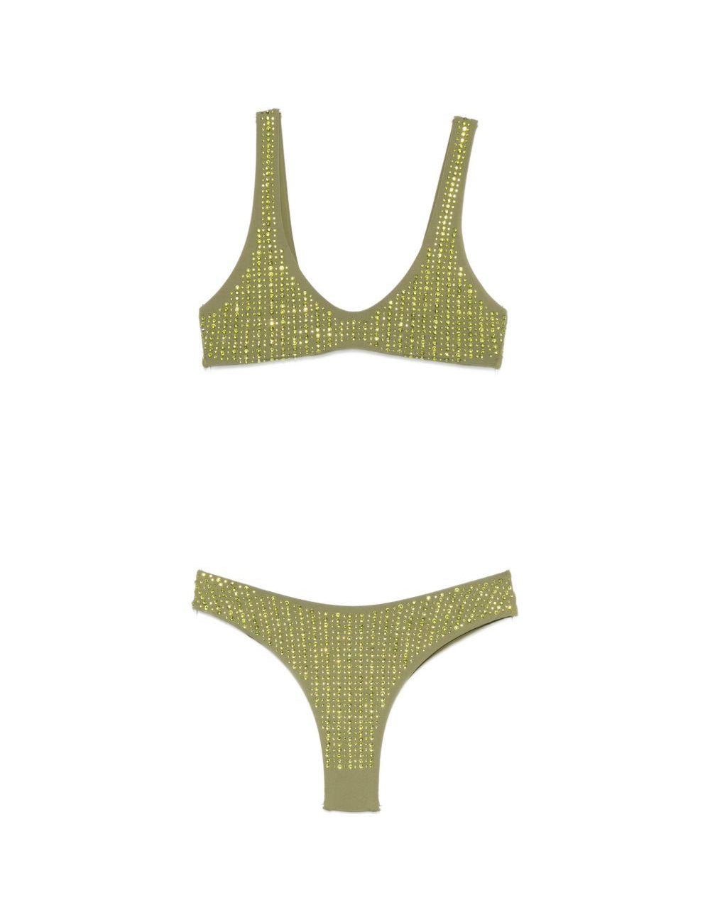 Bikini decorato con cristalli in verde Venuja - donna 