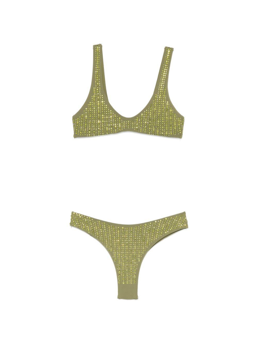 Bikini decorato con cristalli in verde Venuja - donna 