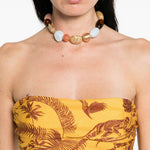 abito lungo senza spalline in giallo ALEMAIS - donna 