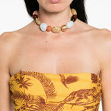 abito lungo senza spalline in giallo ALEMAIS - donna 