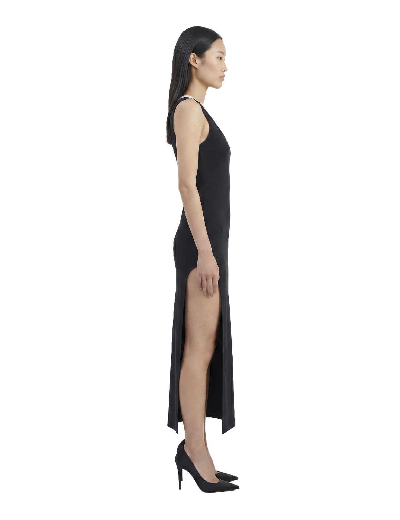 Abito midi in cotone opaque in nero Wardrobe NYC - donna 