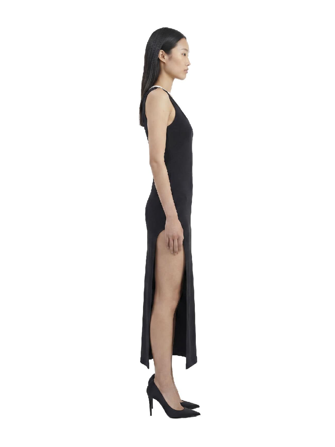 Abito midi in cotone opaque in nero Wardrobe NYC - donna 