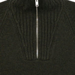Maglione con mezza zip e toppa sui gomiti in verde Fay - uomo 