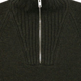 Maglione con mezza zip e toppa sui gomiti in verde Fay - uomo 