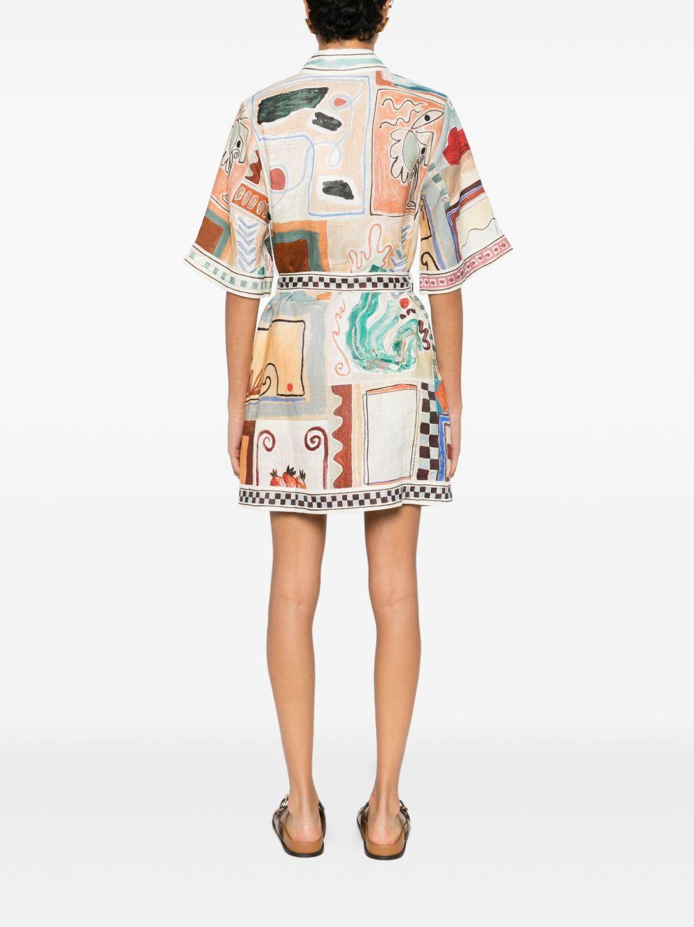 Chemisier con stampa grafica multicolore Alemais - donna 