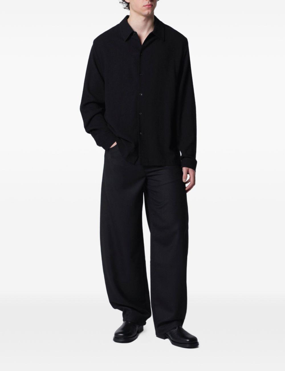 Pantaloni Gino con passanti per cintura in nero Sefr - uomo 