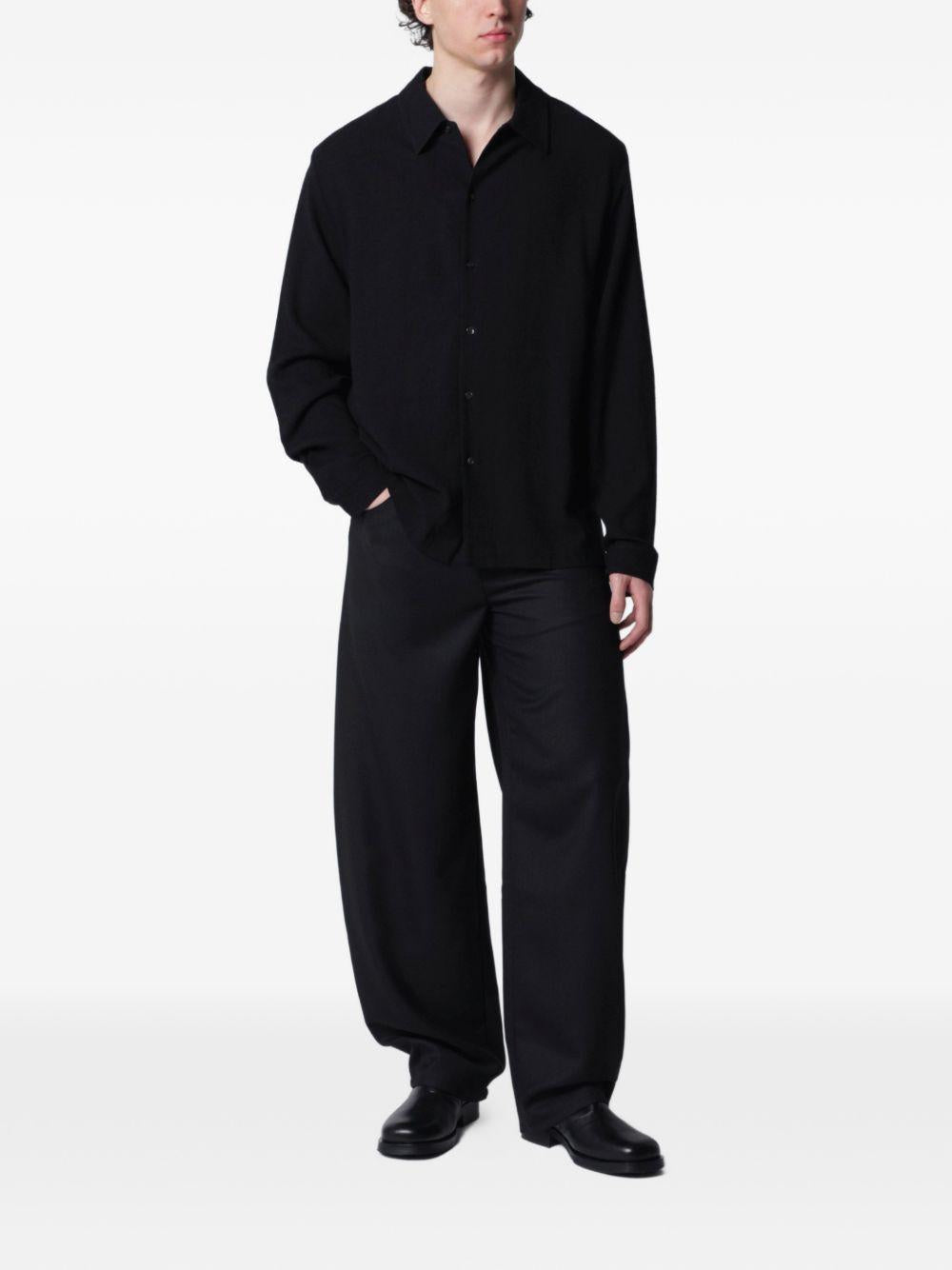 Pantaloni Gino con passanti per cintura in nero Sefr - uomo 