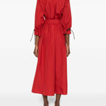 Abito a camicia con pieghe in rosso Max Mara - donna 