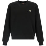 Maglione girocollo con logo e toppa in nero Kenzo - uomo 