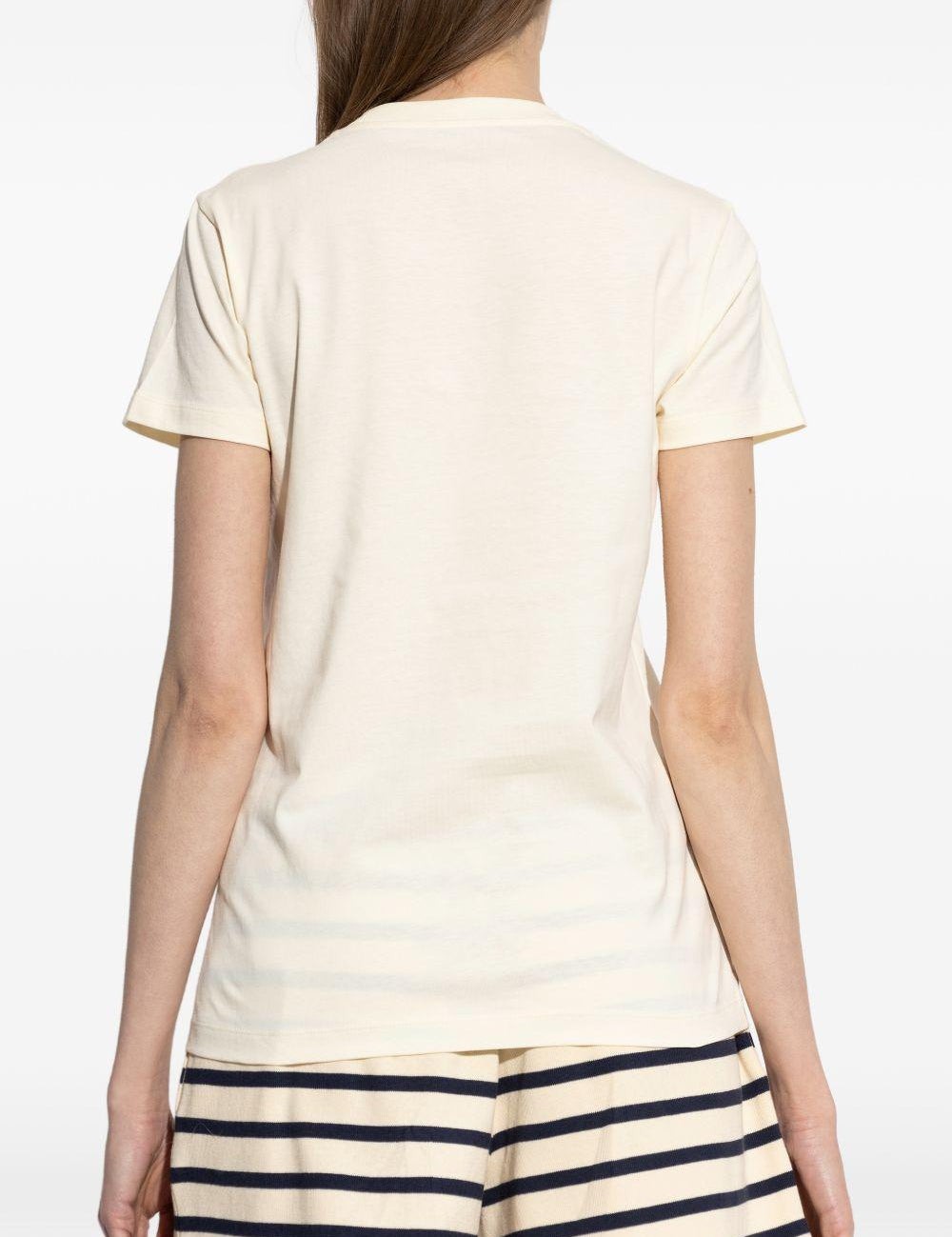 T-shirt con logo in bianco Moncler - donna 