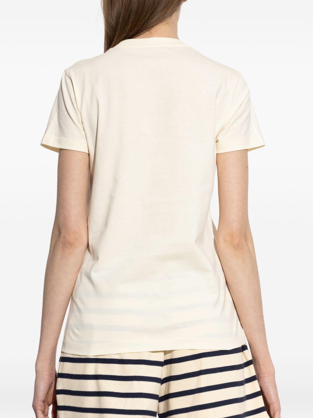 T-shirt con logo in bianco Moncler - donna 