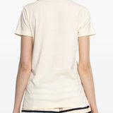 T-shirt con logo in bianco Moncler - donna 
