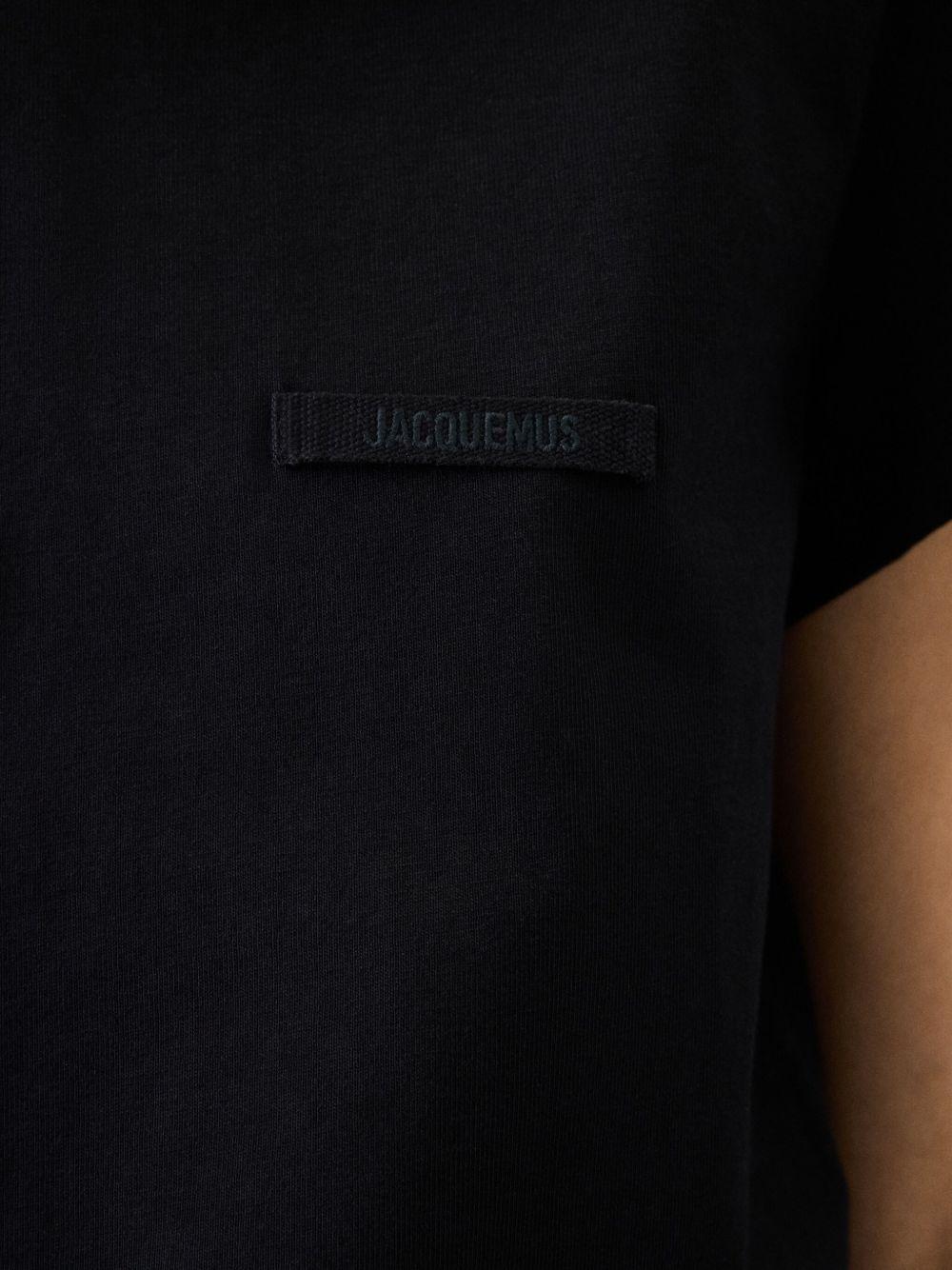 T-shirt le tshirt gros grain in nero Jacquemus - donna 