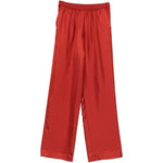 Pantaloni Alera con vita elasticizzata in rosso Loulou de saison - donna 