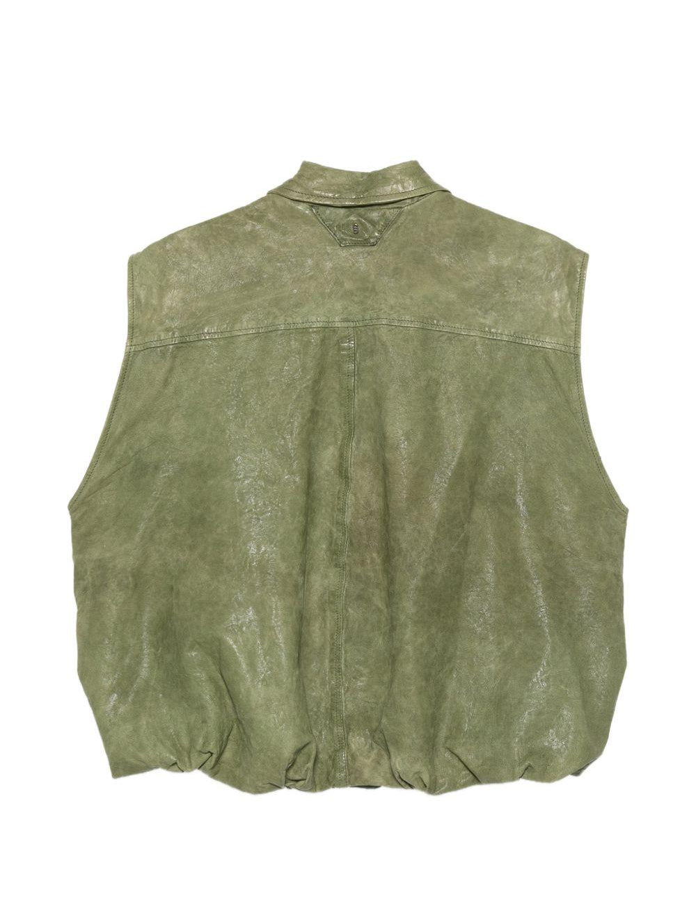 Gilet con zip in verde Salvatore santoro - donna 