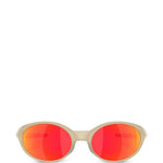 occhiali da sole ovali con lente rossa oakley - unisex 