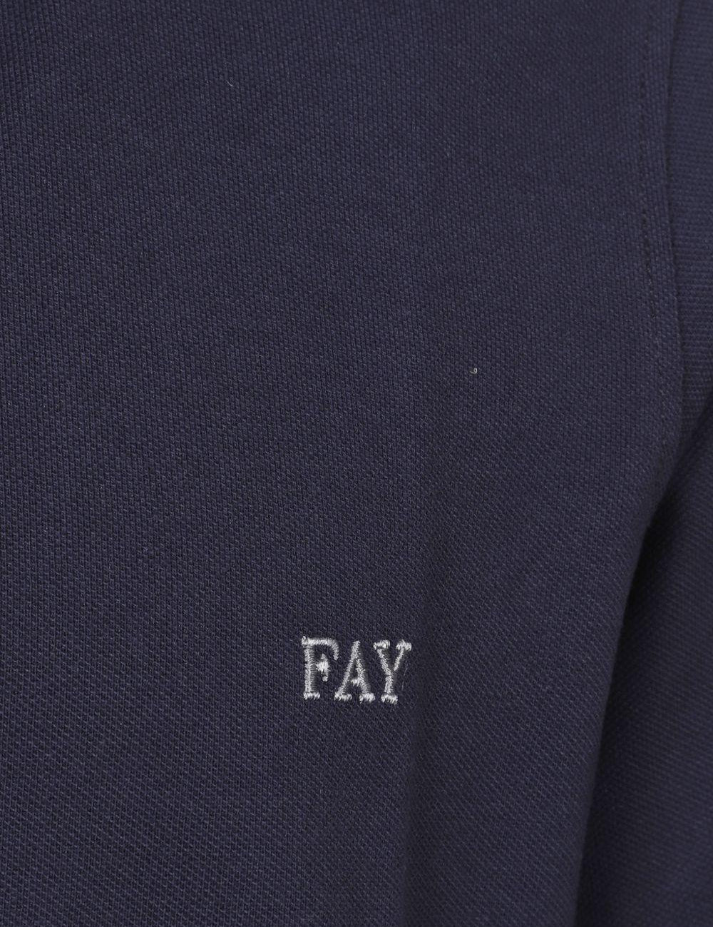 Polo aderente in blu Fay - uomo 
