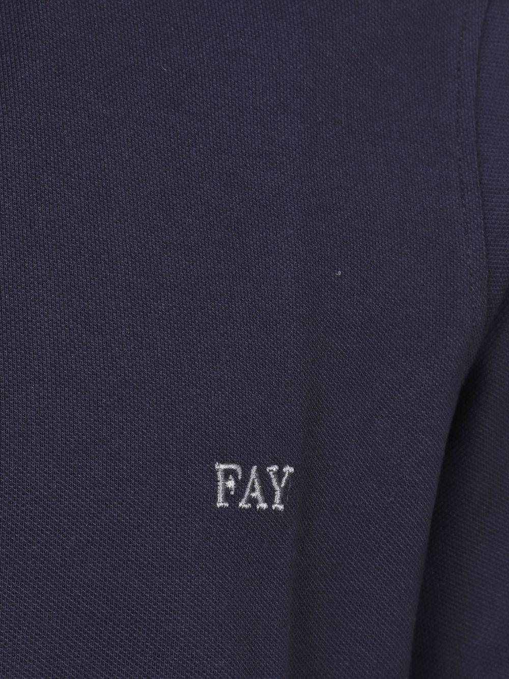 Polo aderente in blu Fay - uomo 