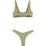 Bikini con finitura metallica in verde Venuja - donna 