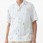 Camicia con stampa grafica la chemise romarin in bianco Jacquemus - uomo 