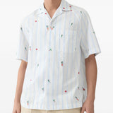 Camicia con stampa grafica la chemise romarin in bianco Jacquemus - uomo 