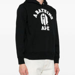 Felpa con stampa logo in nero A bathing ape - uomo 