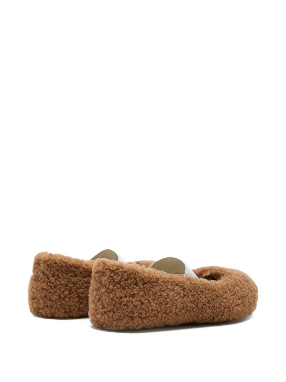 Ballerine in shearling in marrone Moon boot - donna 