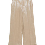 Pantaloni in lurex in beige Brunello cucinelli - donna 