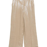 Pantaloni in lurex in beige Brunello cucinelli - donna 