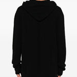 Maglione con cappuccio in cashmere in nero 