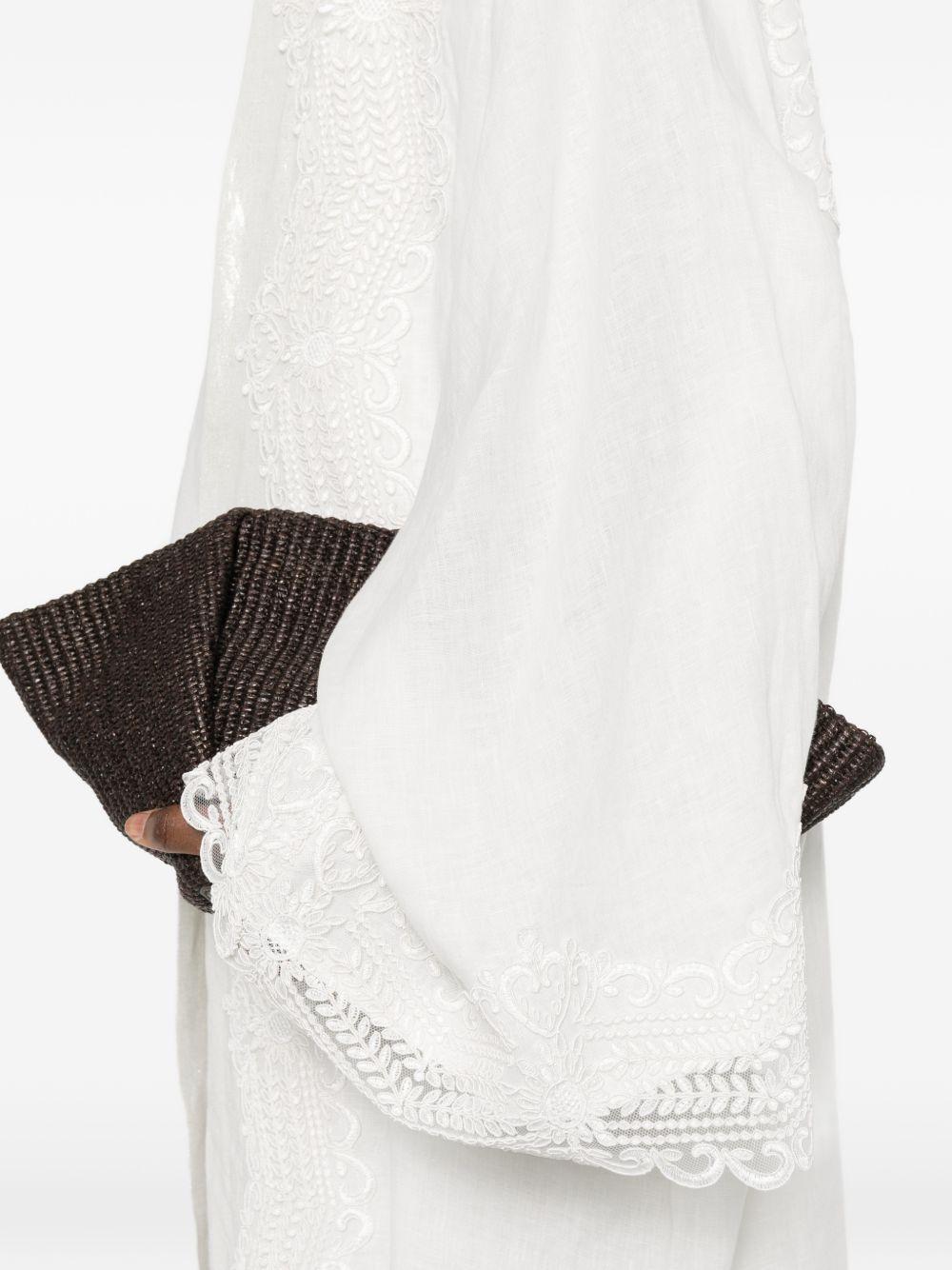 Kimono in pizzo in bianco Maurizio - donna 