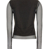 Top Gerarda a maniche lunghe in rete in nero Maxmara sportmax - donna 